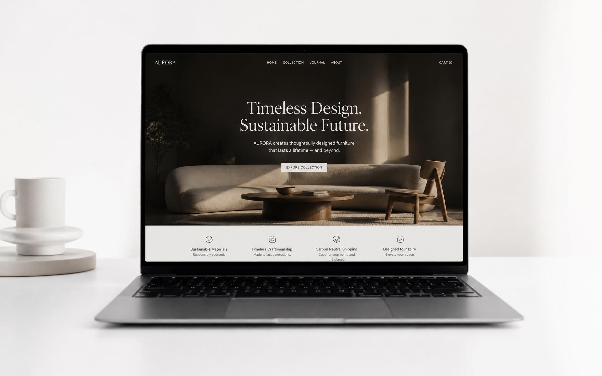 A stunning website designed by That's Me Website displayed on a laptop